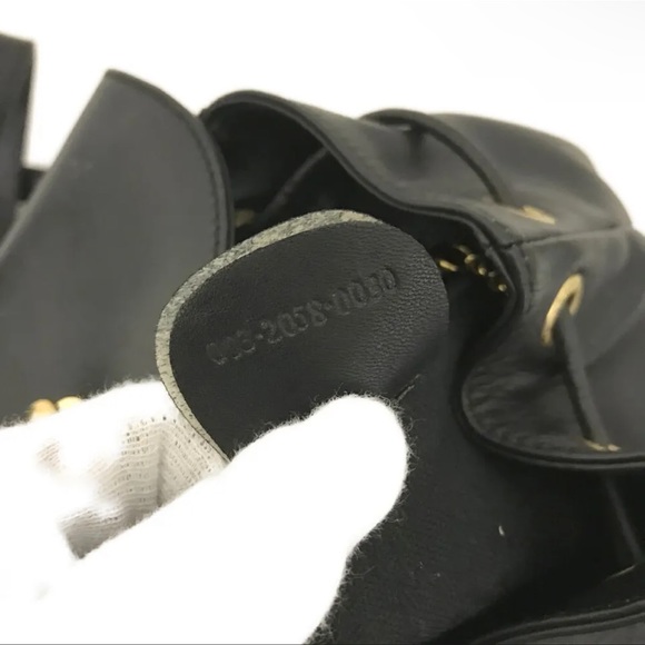 GUCCI Small Bamboo Handle Black Leather Back Pack: A STUNNER! - Picture 10 of 11